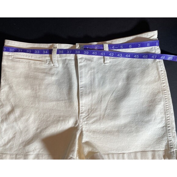 Madewell Women's Emmett High Rise Shorts Ivory Denim NWT Off-white 32 NEW - Picture 6 of 15